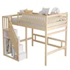 okwish Hochbett 140x200cm mit Rausfallschutz, Etagenbett Produktbild-Vorschau 6