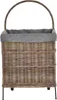 KRINES HOME Holzwagen / Kaminholzwagen aus Rattan-Naturrohr Produktbild-Vorschau 3