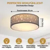 MONZANA® Plafonnier Ciel étoilé Rond Ø 30cm Abat-jour Tissu Voir les images du produit 2