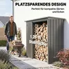 Outsunny 2-in-1 Kaminholzregal Außen verzinkter Stahl 235 x Produktbild-Vorschau 6