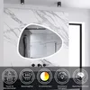 AICA LED Badspiegel 80x65cm Spezial Rund Wand/Touchschalter Produktbild-Vorschau 1