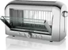 A toaster with its glass doors open, showing the interior heating elements. Podgląd zdjęcia produktu