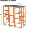 Wiltec Enclos extérieur – 168 x 82 x 166,5 cm – en Bois de Voir les images du produit 7