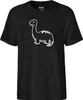 Huuraa Herren T-Shirt Brontosaurus Dinosaurier XL Black Bio Produktbild-Vorschau 2
