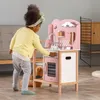 Viga Toys - VIGA PolarB Holzküche mit silbernem und rosa Produktbild-Vorschau 14