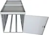 A top-down view of a gray metal bicycle garage with one door open. Náhled obrázku produktu
