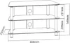 Mobile TV - Credenza TV - Mobile audio - Larghezza 80 cm - Anteprima dell’immagine prodotto 5