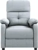 A light gray fabric recliner chair shown from the front. Podgląd zdjęcia produktu