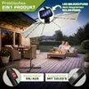 tillvex Zweefparasol Aluminium met LED Solar Ø 350 cm + Productafbeelding-voorbeeld 5