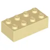Lego® brique 2x4 3001 - 1 pièce beige Voir les images du produit 2