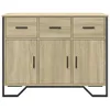 vidaXL Příborník Sonoma dub 97x32,5x74,5 cm Materiál na Náhled obrázku produktu 4