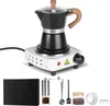 set de 7 cafetières espresso avec fourneau électrique, 3 Voir les images du produit 1