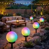 8er Set Solar Gartenleuchten Kugel RGB LED – Farbwechsel Produktbild-Vorschau 11
