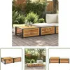 The Living Store Gartentisch mit Hocker Massivholz Akazie Produktbild-Vorschau 1