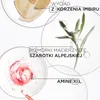 Close-up shots of ingredients and textures, with text labels indicating product components. Produktbild-Vorschau