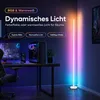 LED hoeklamp, staande lamp, 147,5 cm, RGB & warmwit, met Productafbeelding-voorbeeld 3