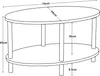 Tavolino 'Højreby' gambe ovali in legno di faggio 70 x 44 x Anteprima dell’immagine prodotto 6