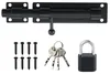 Schuifgrendel met slotgat, roestvrij staal, zwart, 180 mm Productafbeelding-voorbeeld 1
