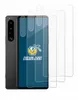 A smartphone with screen protectors laid out next to it. Produktbild-Vorschau