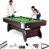 Kulečníkový stůl Vip Extra 7 FT hnědo/zelený včetně koulí, Náhled obrázku produktu 5