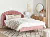 BELIANI Polsterbett Rosa Samtstoff mit Lattenrost 180 x 200 Produktbild-Vorschau 2