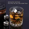 Whiskey-Steine, Edelstahl-4-Eiswürfel, wiederverwendbare, Produktbild-Vorschau 2