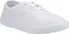 A single white canvas sneaker is shown from a side-angle on a white background. Produktbild-Vorschau