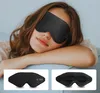 A woman wearing a black sleep mask, with two close-up views of the sleep mask below. Anteprima dell’immagine prodotto