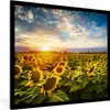 MuchoWow® Gerahmtes Poster Blumen - Sonnenblume - Himmel Produktbild-Vorschau 1