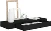 vidaXL Scaffale galleggiante con cassetto nero 80x25x8 cm Anteprima dell’immagine prodotto 17