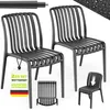 Lot de 2 chaises de jardin tillvex® empilables et Voir les images du produit 1