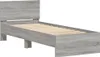 vidaXL Bettgestell mit Kopfteil Grau Sonoma 90x200 cm Produktbild-Vorschau 3
