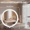 Rund Schminkspiegel mit LED Beleuchtung, 180° Rotation Produktbild-Vorschau 9