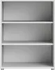 An empty white shelf unit with three shelves. Produktbild-Vorschau