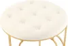 Hocker Dido 100 2er-Set Elfenbein / Gold Produktbild-Vorschau 3