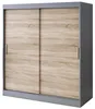 Schiebetürenschrank 180x200cm - Anthrazit Matt & Sonoma Produktbild-Vorschau 1
