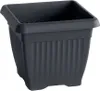 Květináč TERRA hranatý 19 cm - barva: antracit Voir les images du produit 2