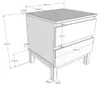 VIPACK - Nachtkastje van EVA met 2 lades (soft-close Productafbeelding-voorbeeld 7