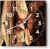 Wanduhr - Quadrat - Glasuhr - Hände Bandage Art. - 40x40cm Produktbild-Vorschau 1