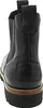 The back view of a black leather boot. Voir les images du produit