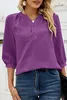 ASKSA Damen Swiss Dot Bluse 3/4 Ärmel Sommer Elegant Produktbild-Vorschau 4