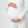 Be Mammy 3/4 Umstandsleggings aus Baumwolle BE20-229 (Weiß, Produktbild-Vorschau 3