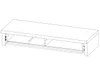 A line drawing of a console table with two open shelves. Produktbild-Vorschau