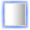 A square mirror with a concrete-effect frame and a blue LED light border. Produktbild-Vorschau