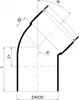 Poloplast POLO-KAL XS, Bogen, DN 110, 45, 1 pz. Anteprima dell’immagine prodotto 2