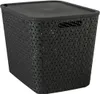 Korb "tressy" aus schwarzem kunststoff 28l - 5 five simply Produktbild-Vorschau 1