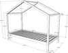 Hausbett Dallas 3 90x200 mit Bettkasten und Voile mit Produktbild-Vorschau 5