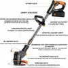 Akku-Rasentrimmer, 3-in-1 Elektrische Produktbild-Vorschau 6