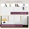 Sideboard Weiß Gold 152x40x75 cm - Moderne Anrichte mit Produktbild-Vorschau 17