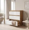 Commode moderne à 3 tiroirs | Meuble d'appoint blanc | Voir les images du produit 6